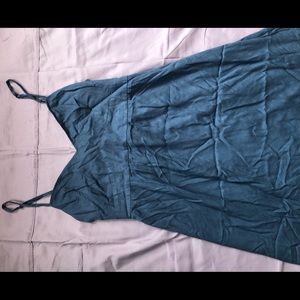 Blue spaghetti strapped picnic dress